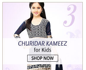 This beautiful Churidar Kameez is the best bet for your angel. Shop!