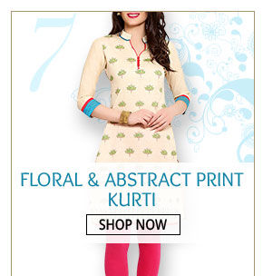 Floral and Abstract Printed Kurti for those casual times. Shop!