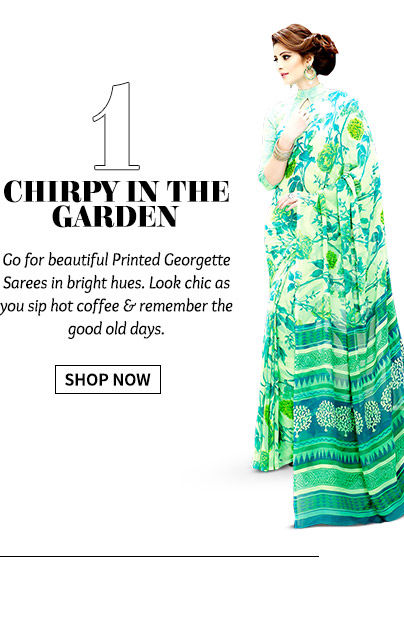 A wide range of Printed Georgette Sarees. Buy Now!