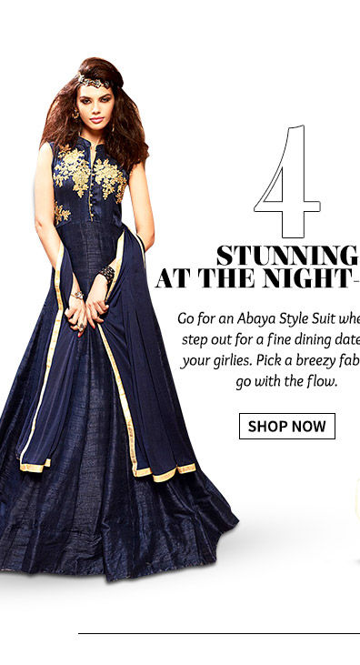A myriad of stunning collection of Abaya Style Suits. Buy Now!