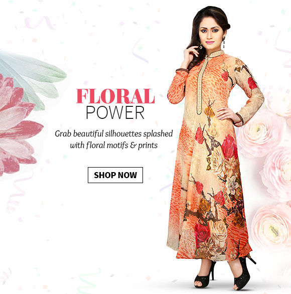 Ethnic ensembles in Floral Prints & Motifs. Shop!