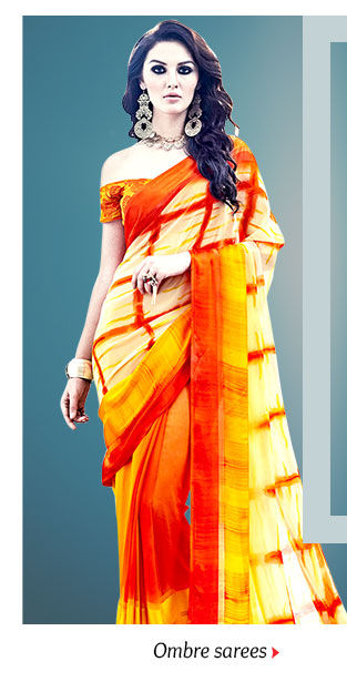 Beautiful range of Sarees in Ombre shade. Buy Now!
