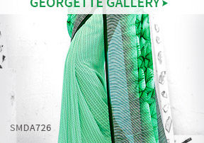 Georgette Sarees with work and print. Shop!