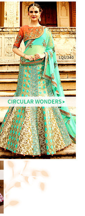 Circular Lehengas for brides and weddings. Shop!
