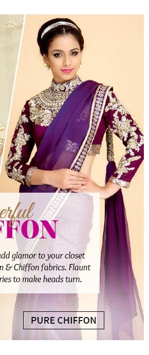 Get Chiffon Sarees, Salwar Suits, Lehengas & more. Buy Now!