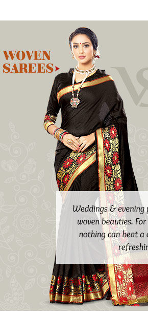 Explore the heritage Woven Sarees. Buy Now!