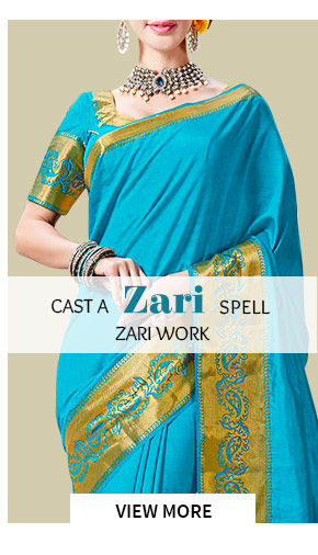 Zari Work in Sarees, Skd, Lehenga and more. Shop!