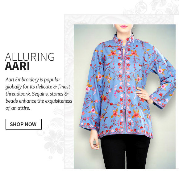  A versatile range of Ensembles with Aari Work. Buy Now!