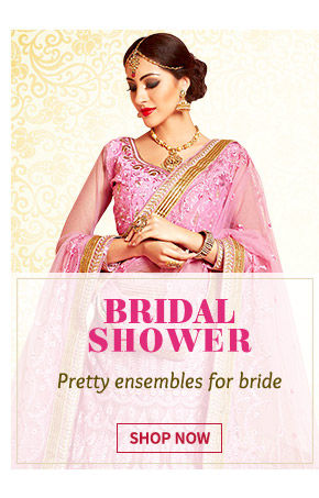 Front slit Kurtas, Brocade trousers, Dresses, Stone jewelry & more for Bridal Shower. Shop Now!
