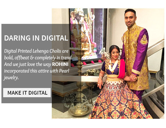 An attractive range of Digital Printed Lehenga Cholis. Shop Now!