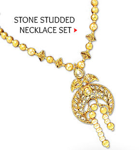 Stone Studded Necklace Set Shop Now!