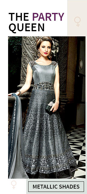 Attires in lustrous Metallic shades. Shop! Attires in lustrous Metallic shades. Shop!