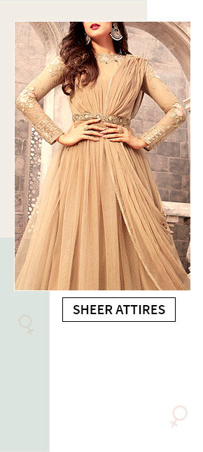 Sheer attires in Net fabric. Shop! Sheer attires in Net fabric. Shop!