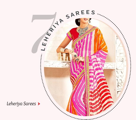 Leheriya Printed Sarees. Shop Now!