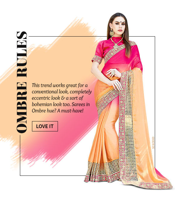 A lovely collection of Sarees in Ombre. Shop Now!