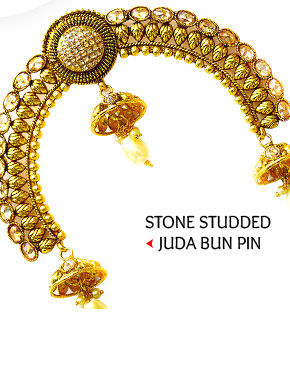 Stone Studded Juda Bun Pin