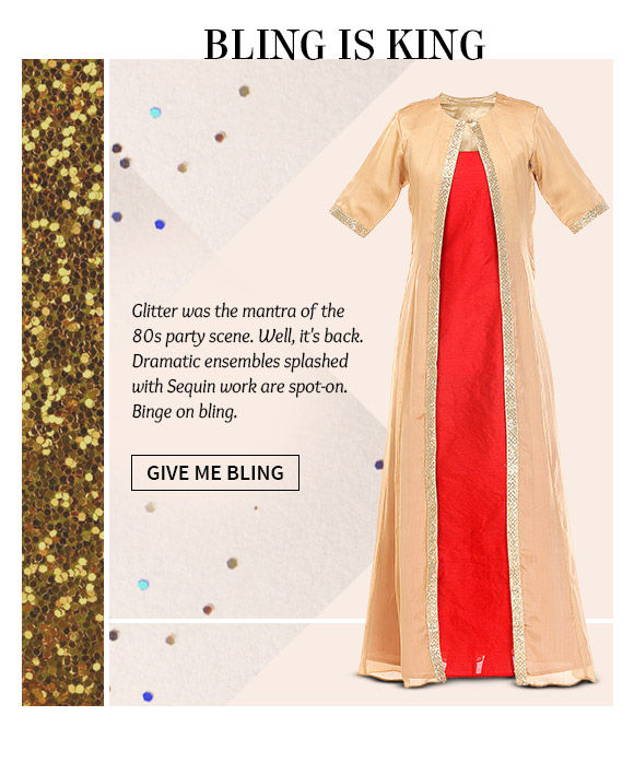 Sequin work ensembles for parties. Shop!