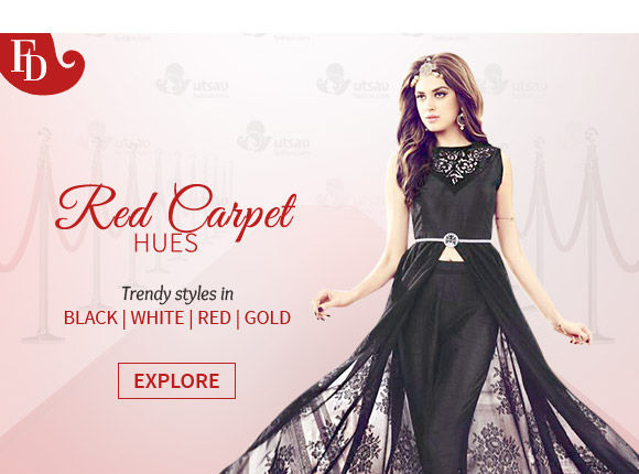 Red Carpet Hues of Black, White, Gold and Red. in trending styles. Shop!