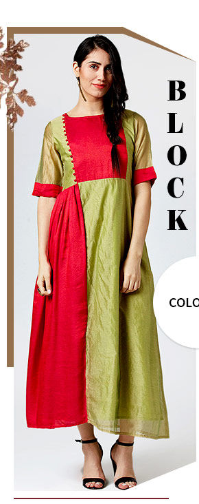Color blocked attires in trendy cuts. Shop! Color blocked attires in trendy cuts. Shop!