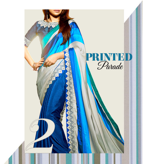 A lovely array of Printed Sarees. Shop Now!