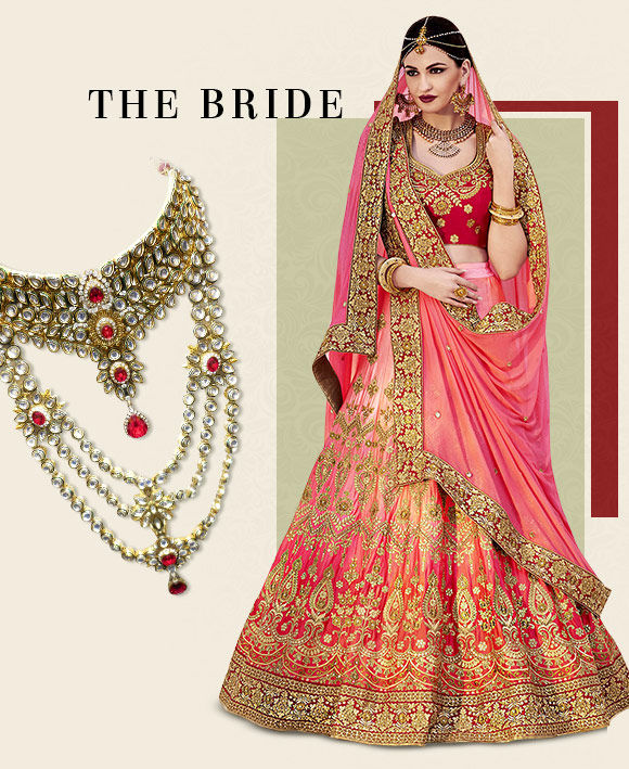 A beautiful Collection of Sarees, Lehnega Cholis & more in latest cuts & design. Shop Now!