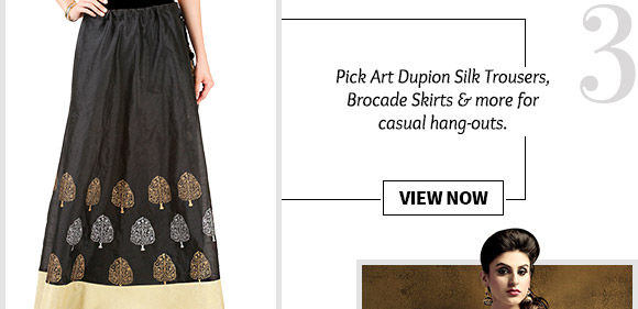 Select from our stunning Collection of Dupattas, Plazzos, Trousers, Skirts & more. Buy Now!
