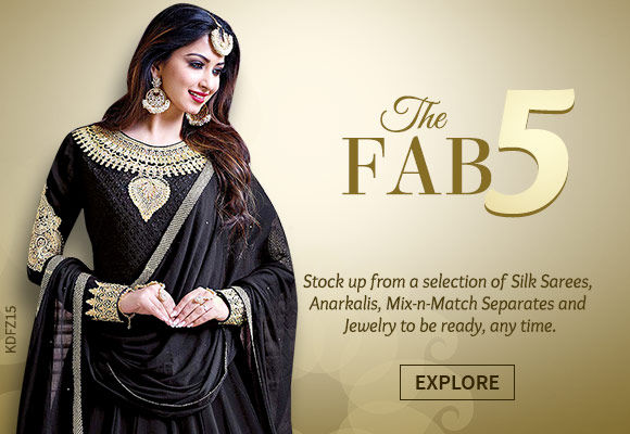 Banarasi Silk Sarees, Anarkalis & Abayas, Palazzos, Skirts, Kurtis, Jewelry & more. Shop!