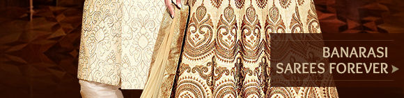 A gorgeous repertoire of Banarasi Silk Sarees. Shop Now!