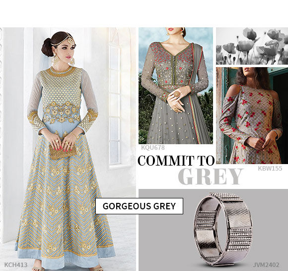 Shop the classic and the basic grey from our wide array of salwar suits. Shop the classic and the basic grey from our wide array of salwar suits.