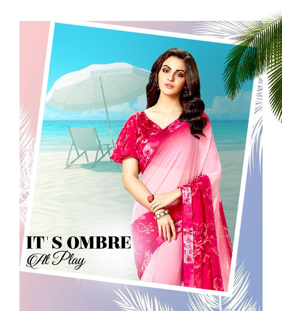 Own ombre saree for summers.