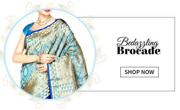 Select from our wide array of Sherwanis, Lehenga Cholis, Sarees & more in brocade. Buy Now!