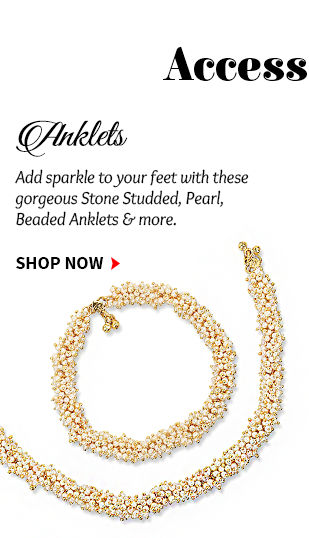 Choose from our wide variety of beautifiul Anklets. Buy Now!