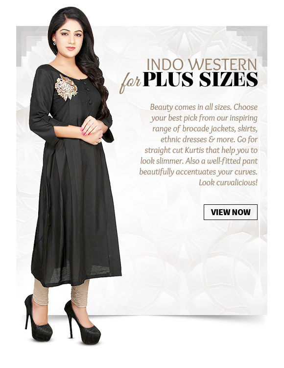 indo western gown plus size