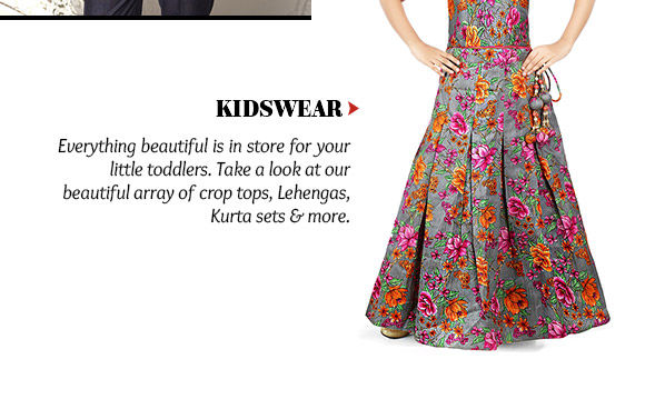 Select from our striking range of Kidswear. Buy Now!