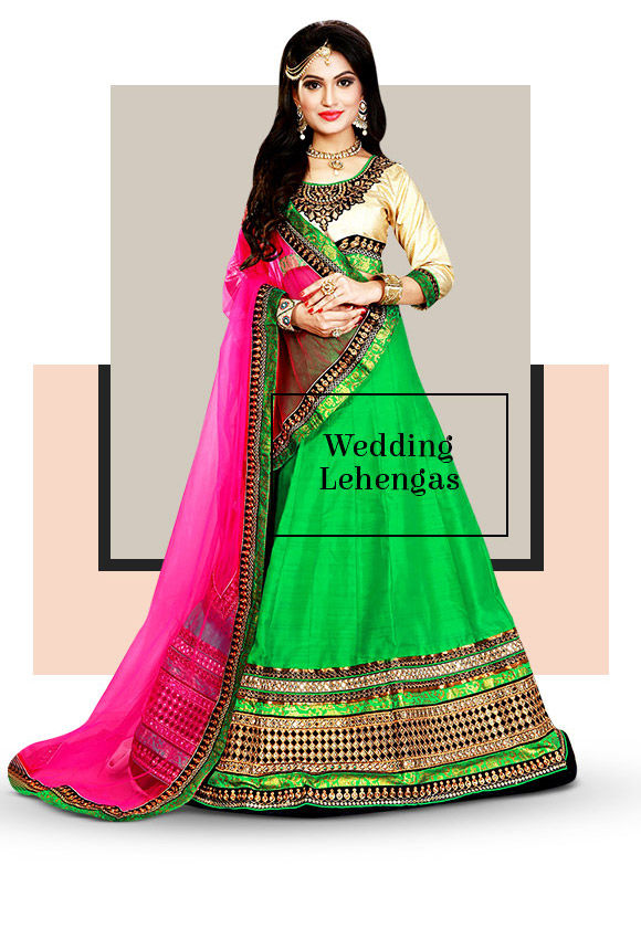 Choose from our Stunning Collection of Lehenga Cholis. Buy Now!