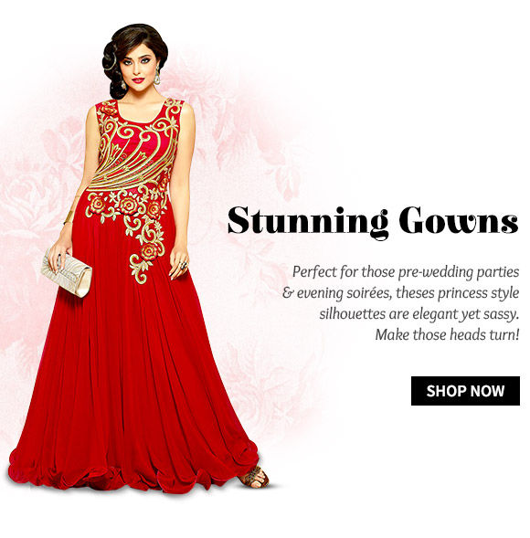 A stunning range of ethnic Gowns. Buy Now!