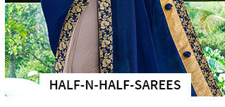 Half-n-Half Sarees in pretty shades. Shop!