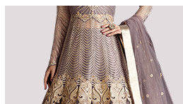 Indo Western Lehengas in pretty shades. Shop!