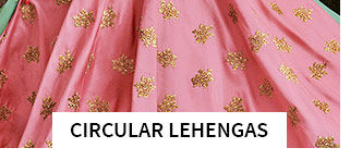 Circular Lehengas in pretty shades. Shop!