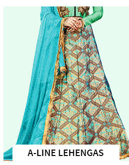 A-Line Lehengas in pretty shades. Shop!