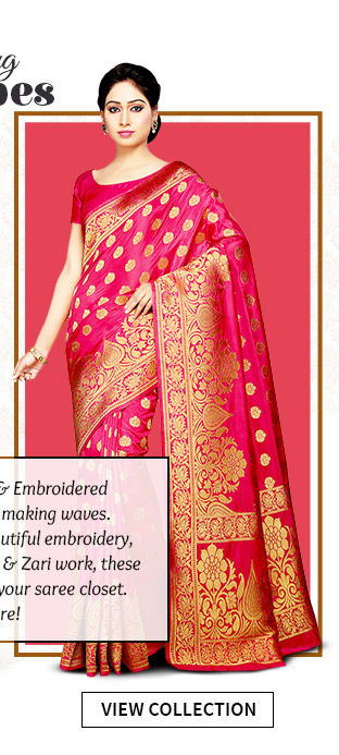 Choose from our beautiful range of Woven Art Silk Sarees. Buy Now!
