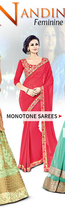 Monotone Sarees. Shop!