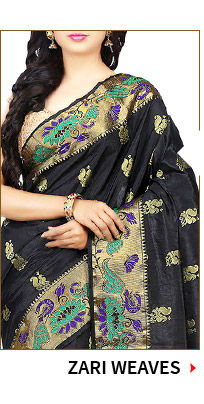 Zari Work and Weaves in Sarees, Skd, Lehenga and more. Shop!
