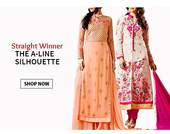 The A-line Silhouette in Salwar Kameez, Lehengas, Lawn Suits, Long Kurtas & more. Shop!