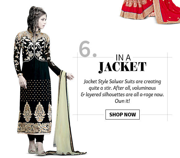 An inspiring Collection of Jacket Style Salwar Suits. Buy Now!