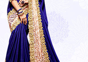 Chiffon & Net Saree with Embellished Zari. Shop Now!