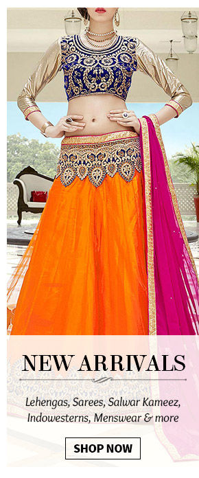 Fresh Styles in Sarees, Salwar Suits, Lehenga Cholis, Menswear, Add-ons & more. Shop Now!