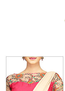 Boat Neck Blouse in elaborate embroidery & shimmer fabric. Shop Now!