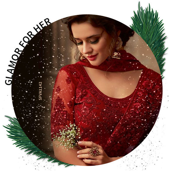 Xmas for Her: Sarees, Salwar Suits and Indo Westerns. Shop!