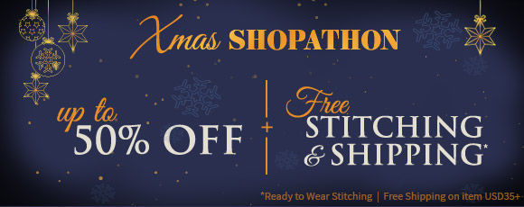 Xmas Shopathon: Upto 50% Off, Free Stitching & Shipping. Shop!